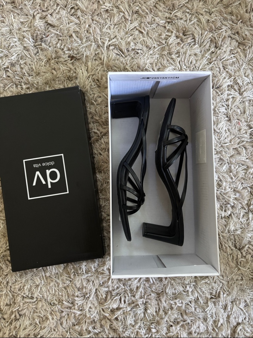 Dolce Vita Black Strappy Brand New Mid-Heel Sandals
